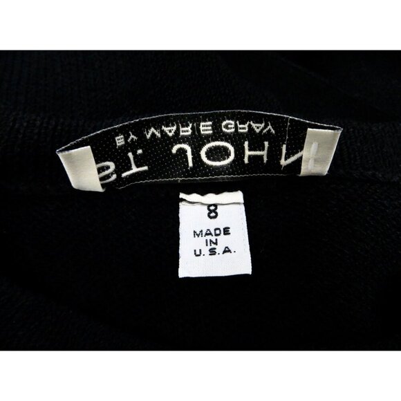 St. John By Marie Gray Knit Jumpsuit with Crystal Embellished Detail Black SZ 8 - Picture 9 of 9